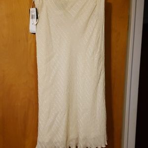 Lauren Ralph Lauren Cream Midi Skirt